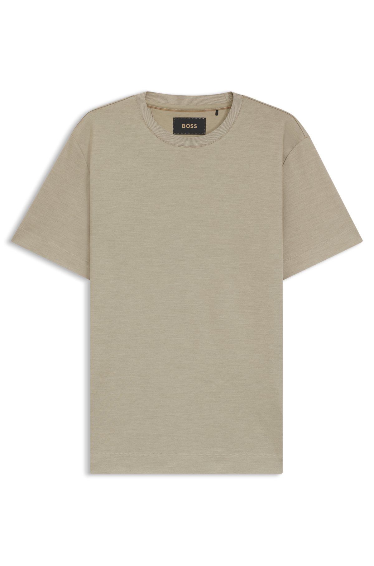 Regular-fit T-shirt in mercerised cotton and silk