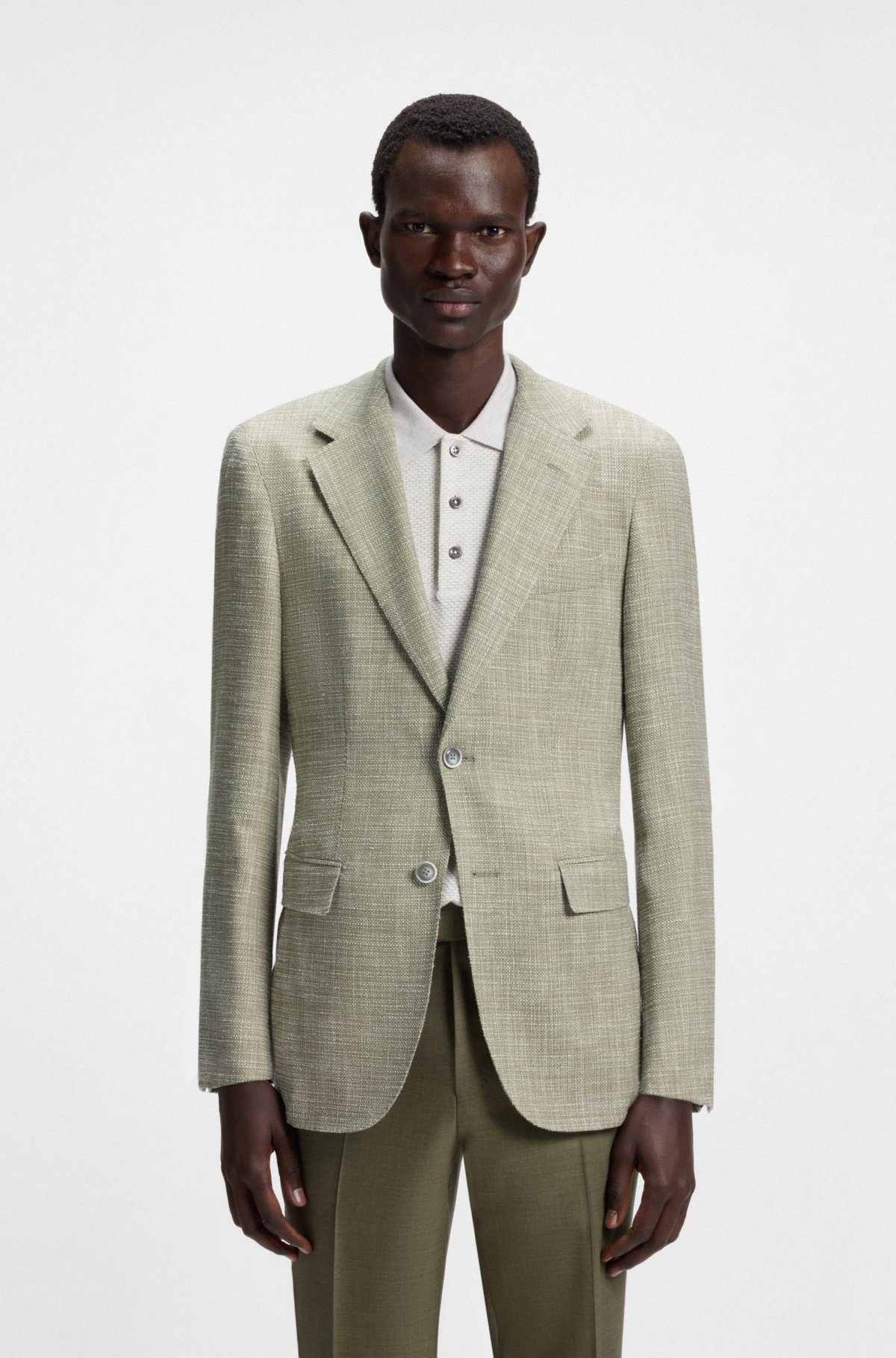 Regular-fit jacket with micro pattern