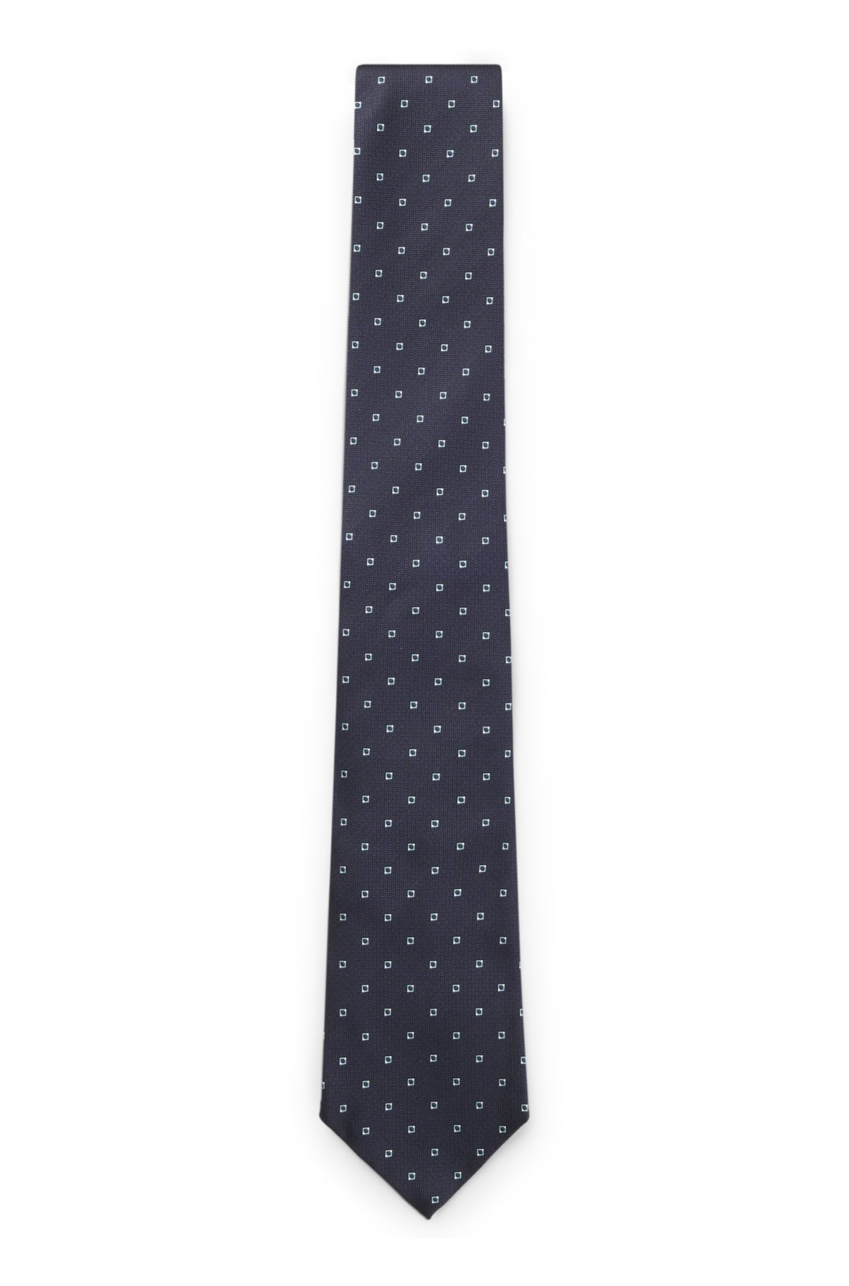 Jacquard-pattern tie in silk