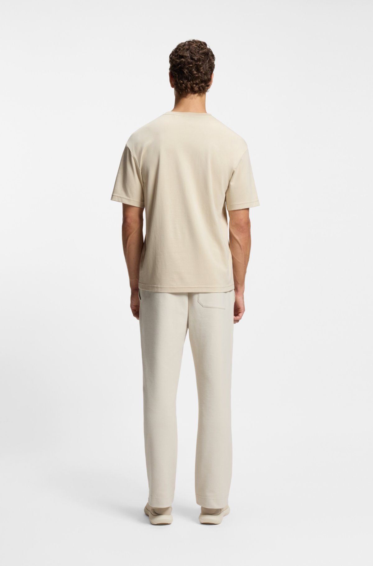 Tennis-artwork T-shirt in Pima cotton