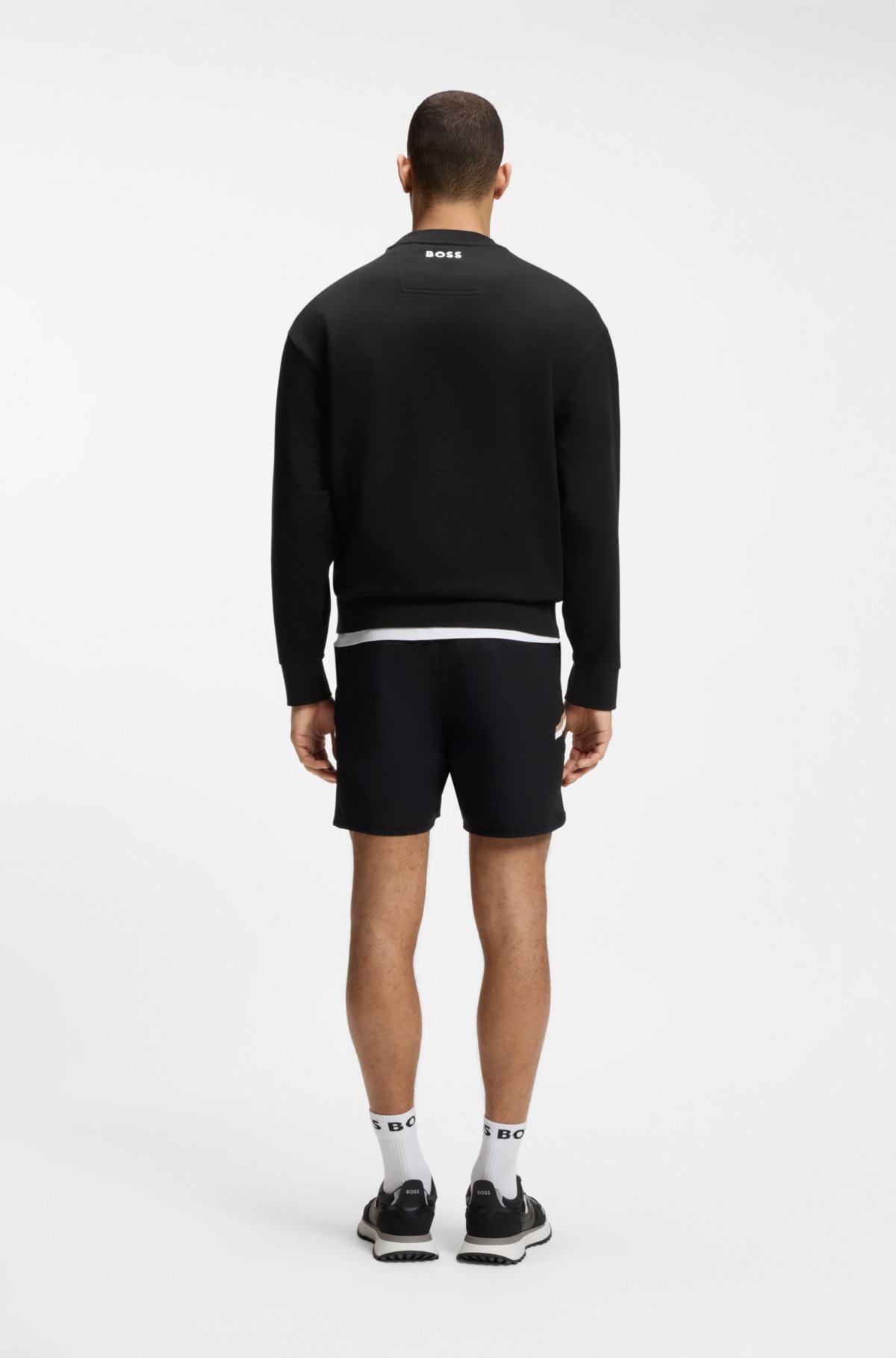 Cotton-terry sweatshirt with tennis artwork
