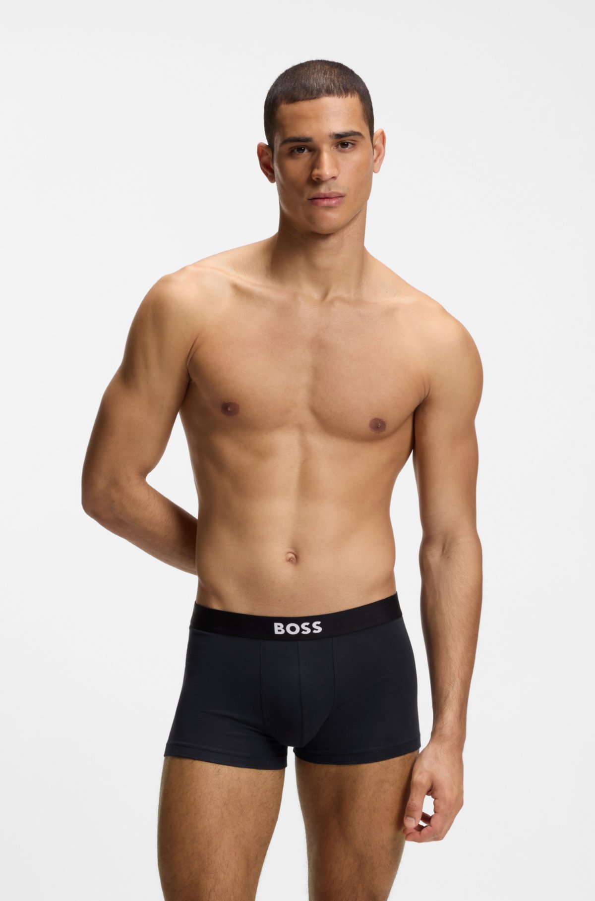 Three-pack of stretch-cotton trunks