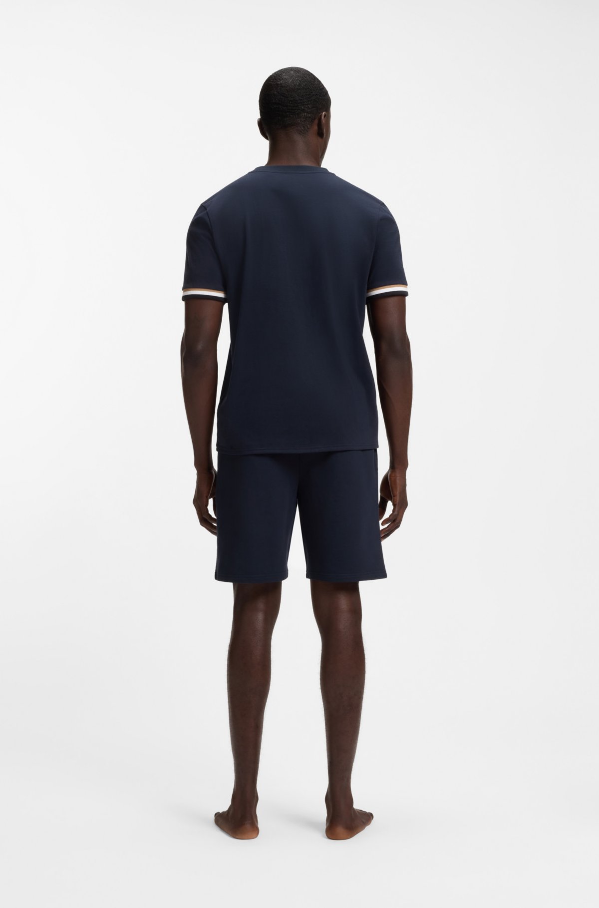Logo-print shorts in cotton terry