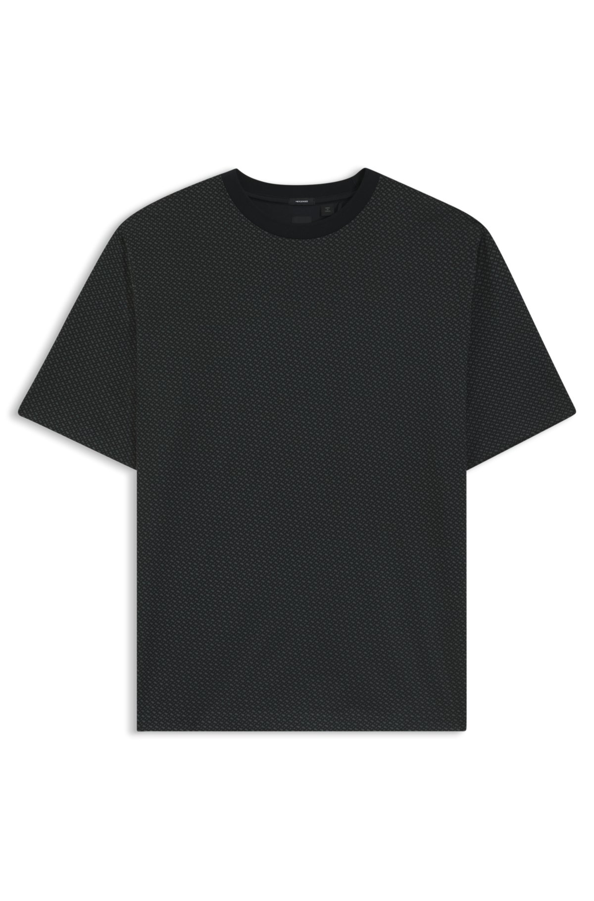 Printed-monogram T-shirt in mercerised cotton