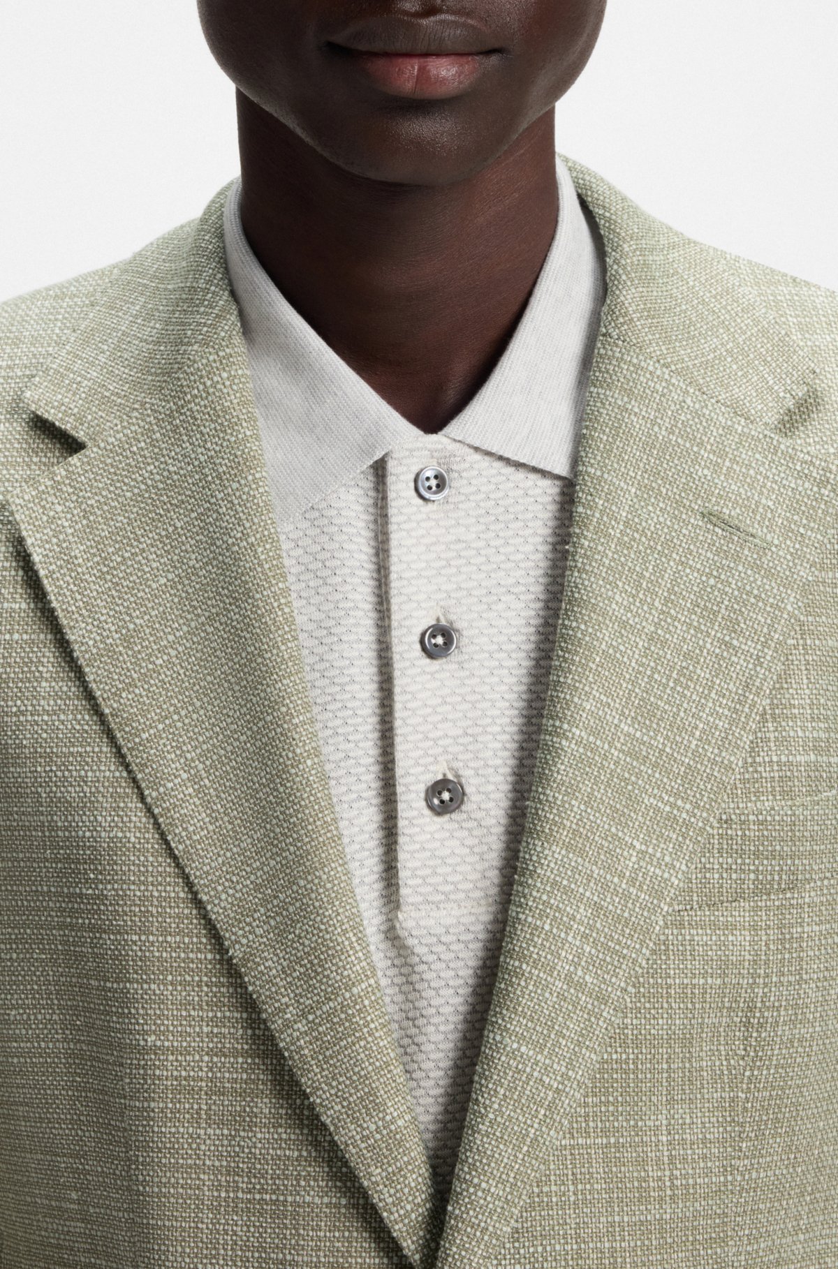 Regular-fit jacket with micro pattern