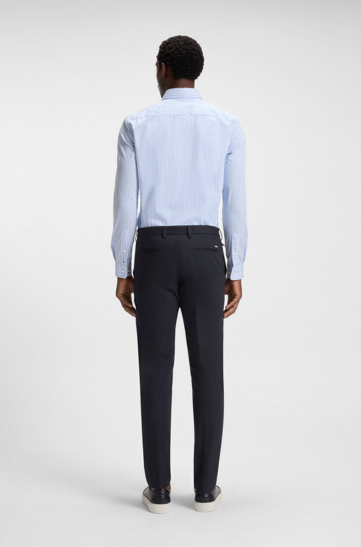 Slim-fit trousers in stretch cotton