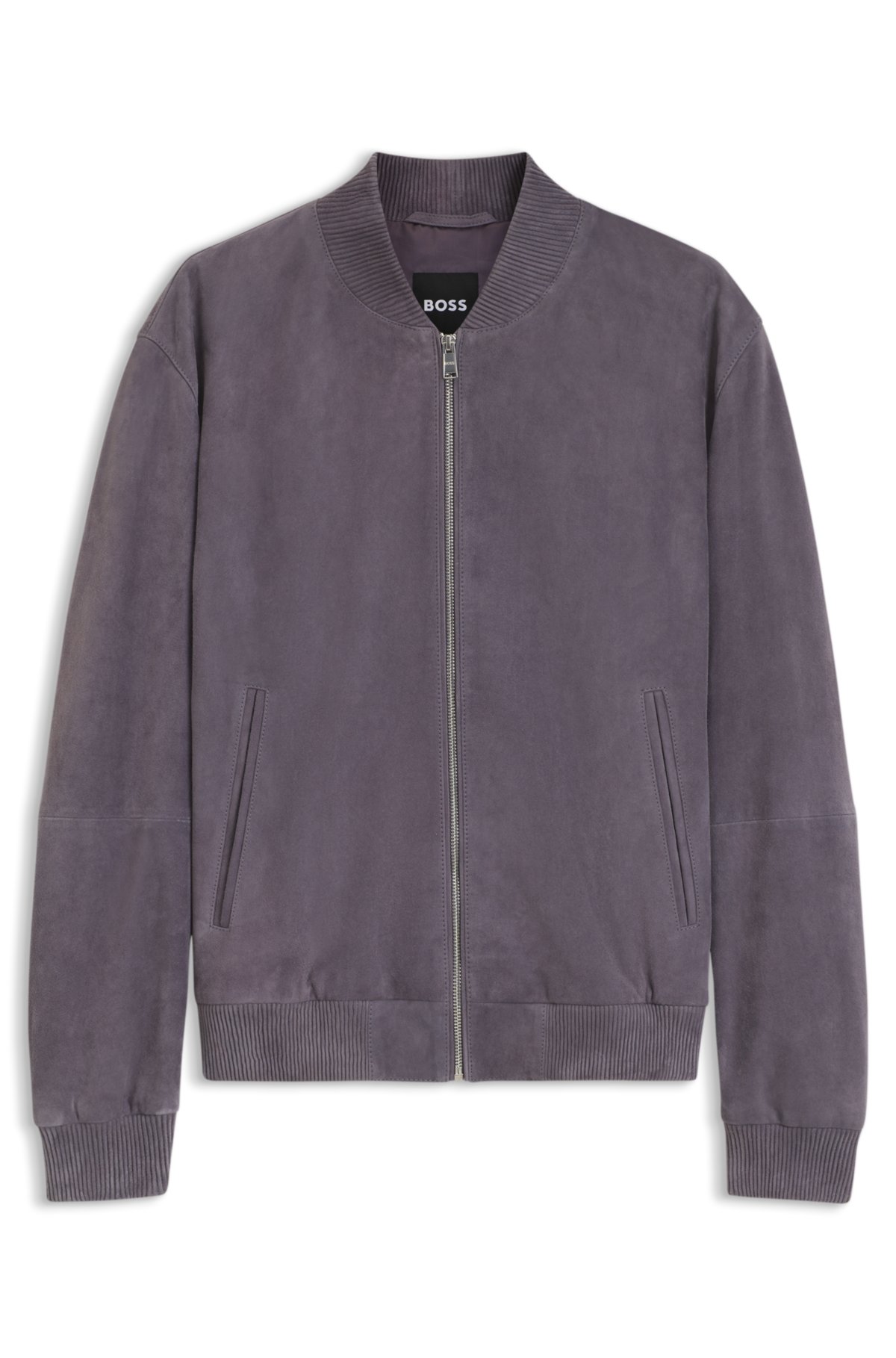 Regular-fit jacket in suede