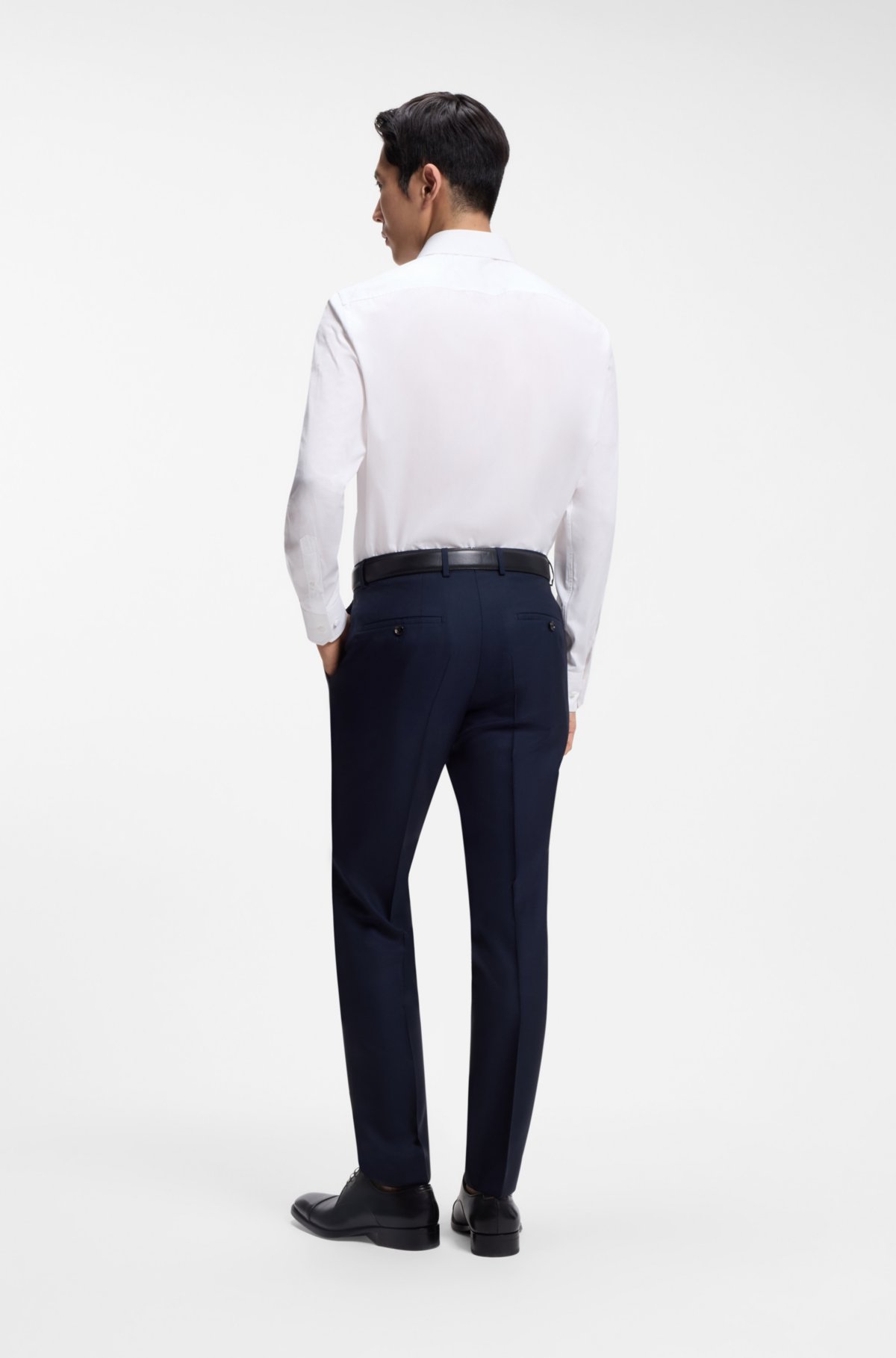 Regular-fit shirt in Italian-made cotton and silk