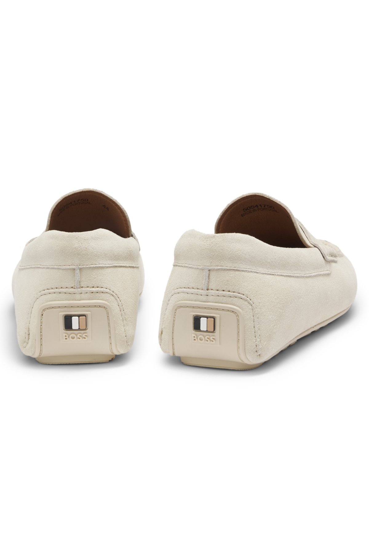 Penny-trim moccasins in suede