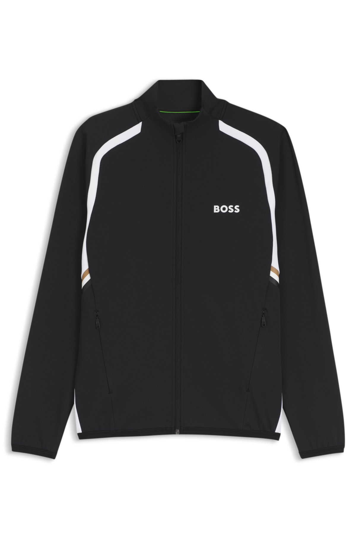 Active Zip-up sweatshirt in stretch gabardine