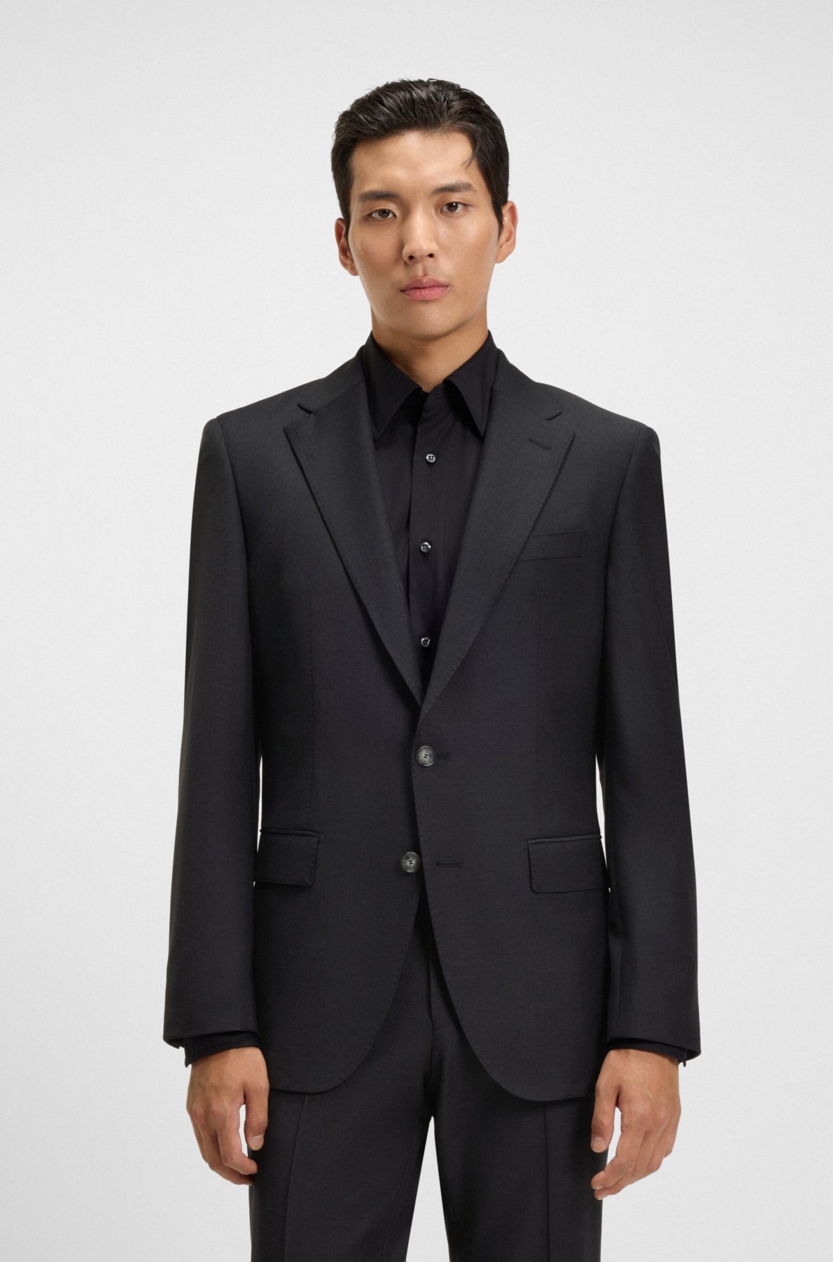 Slim-fit jacket in stretch wool
