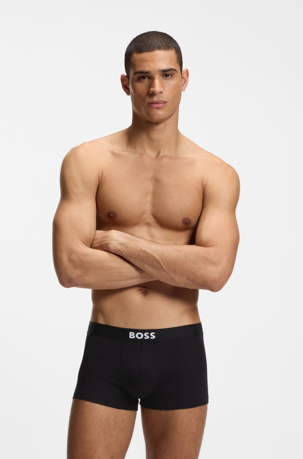 Three-pack of stretch-cotton trunks