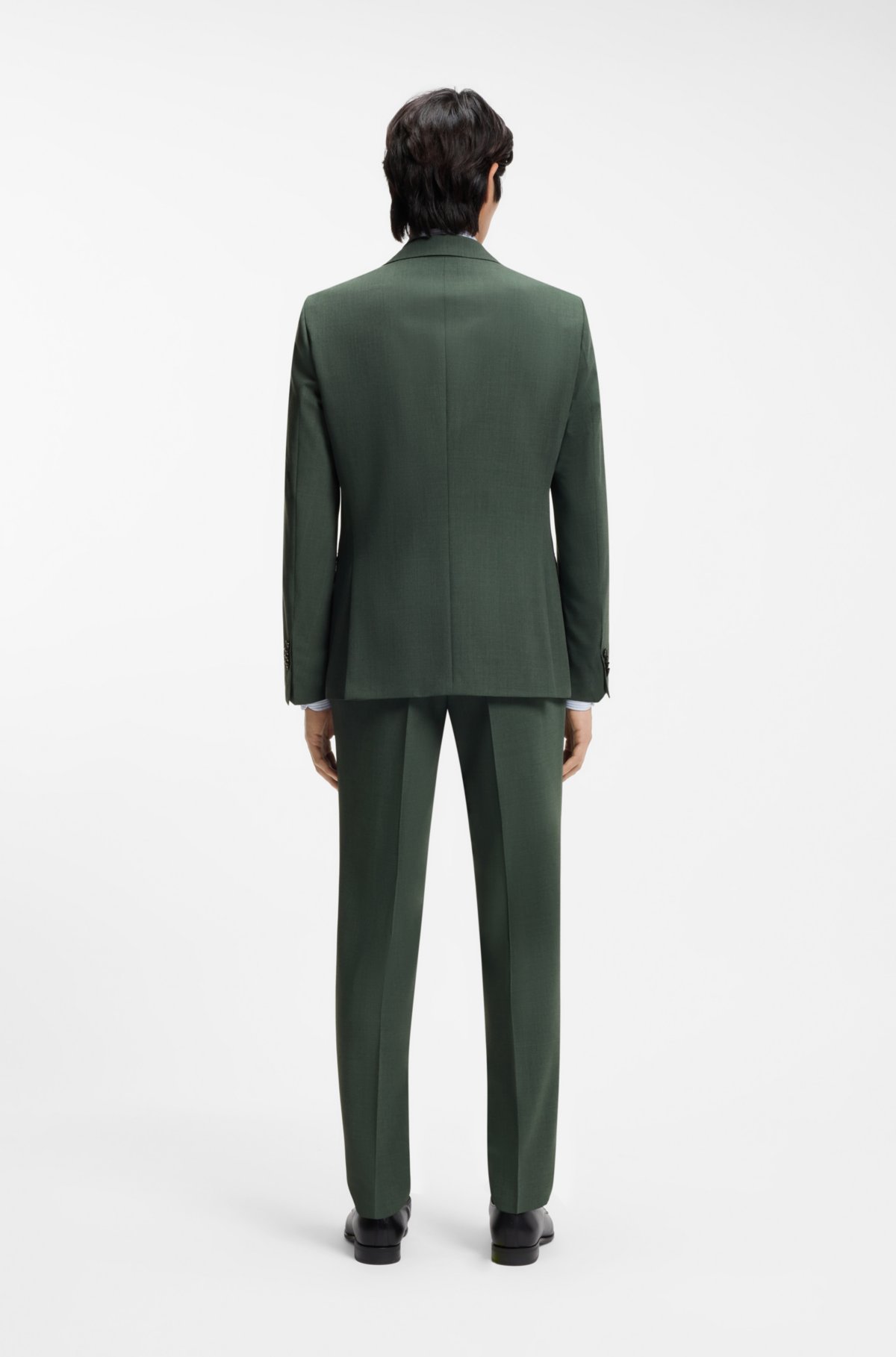 Washable slim-fit jacket in stretch cloth