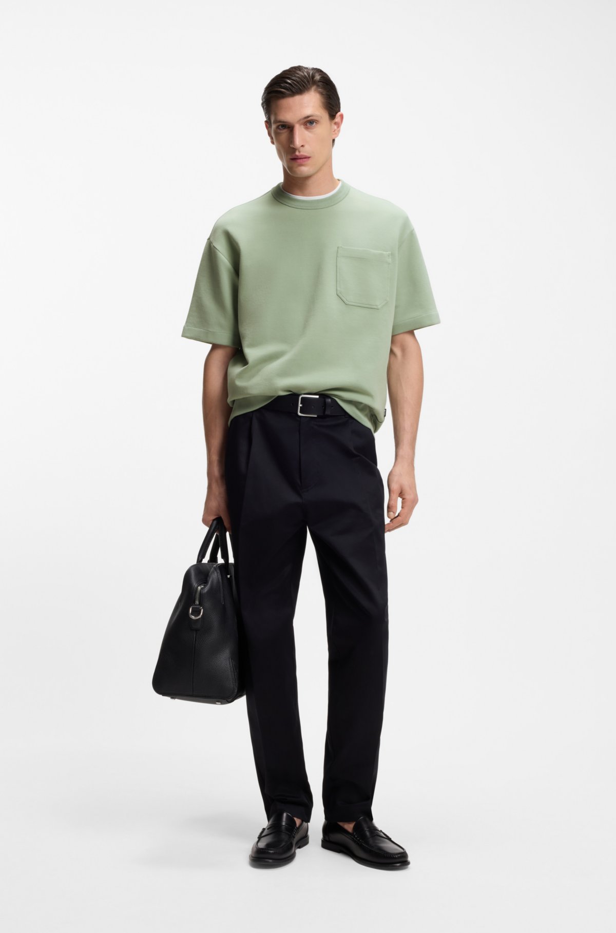 Peached T-shirt in a cotton blend