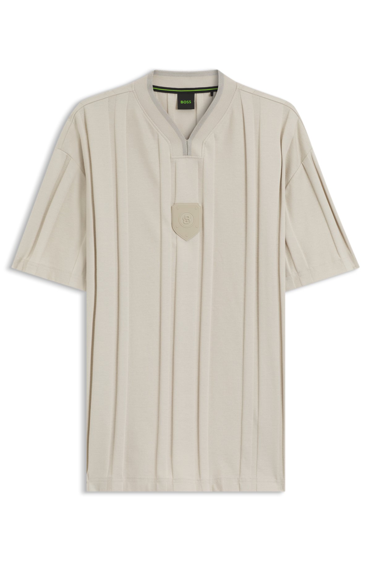 Textured-stripe T-shirt in cotton