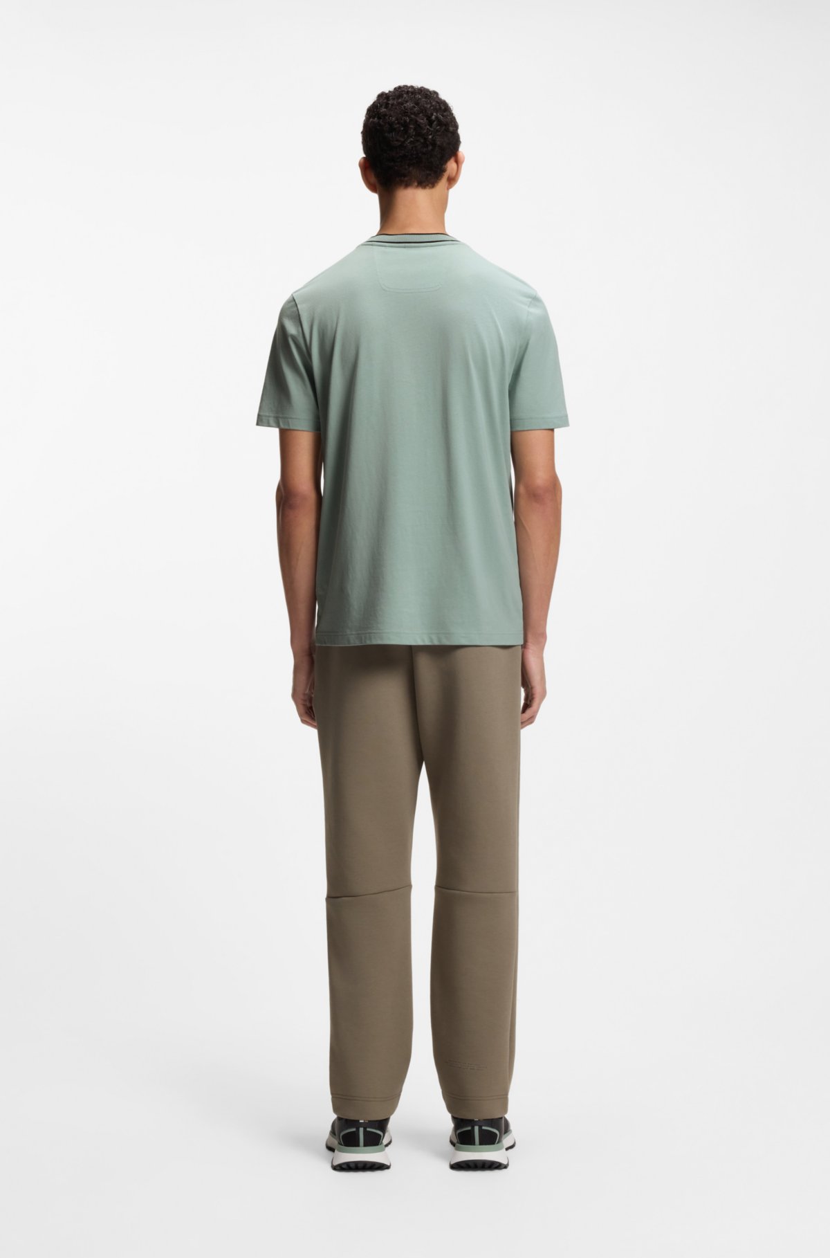 Cotton T-shirt with logo crew neck