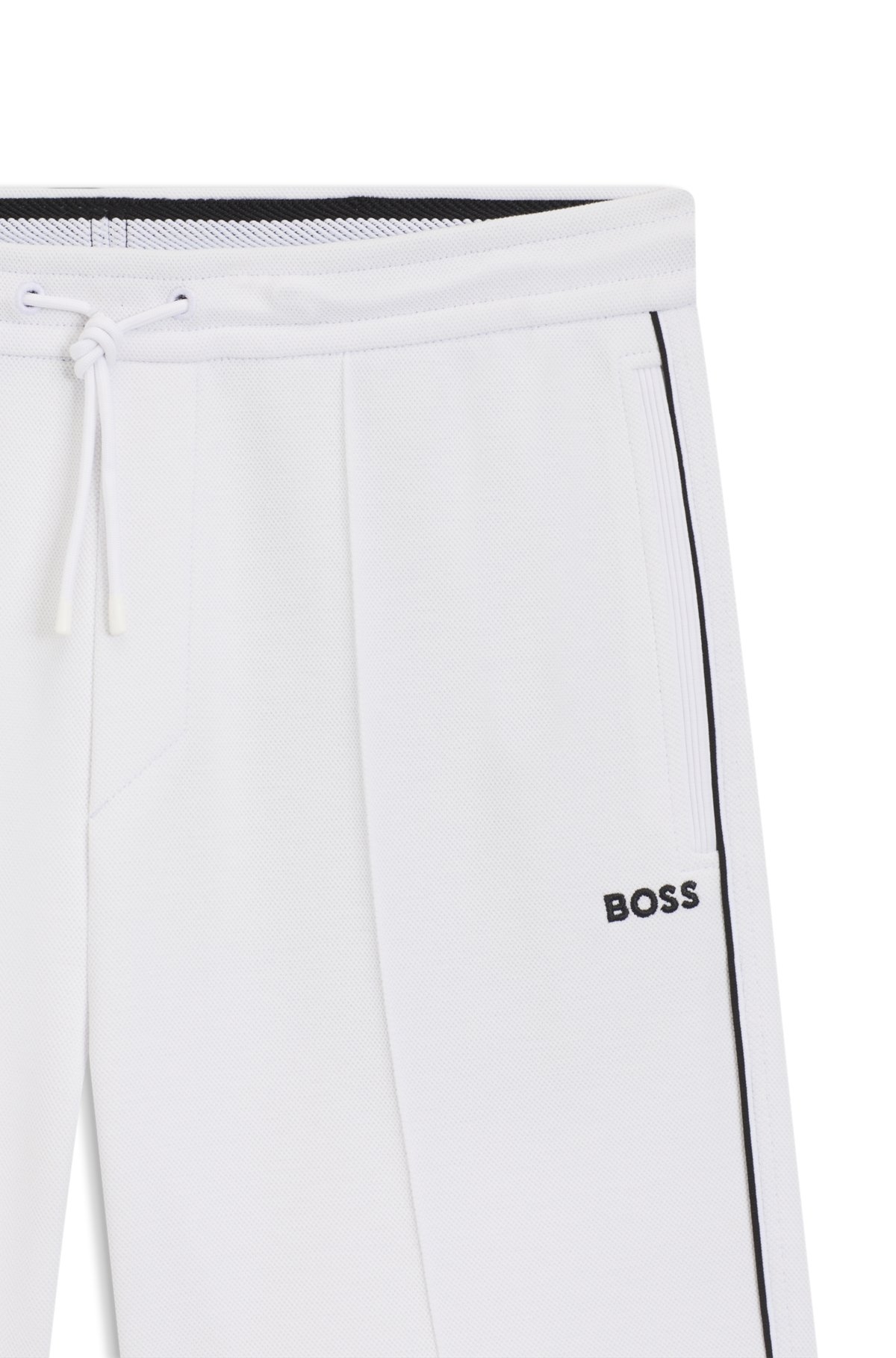 Piped-trim shorts in a cotton blend