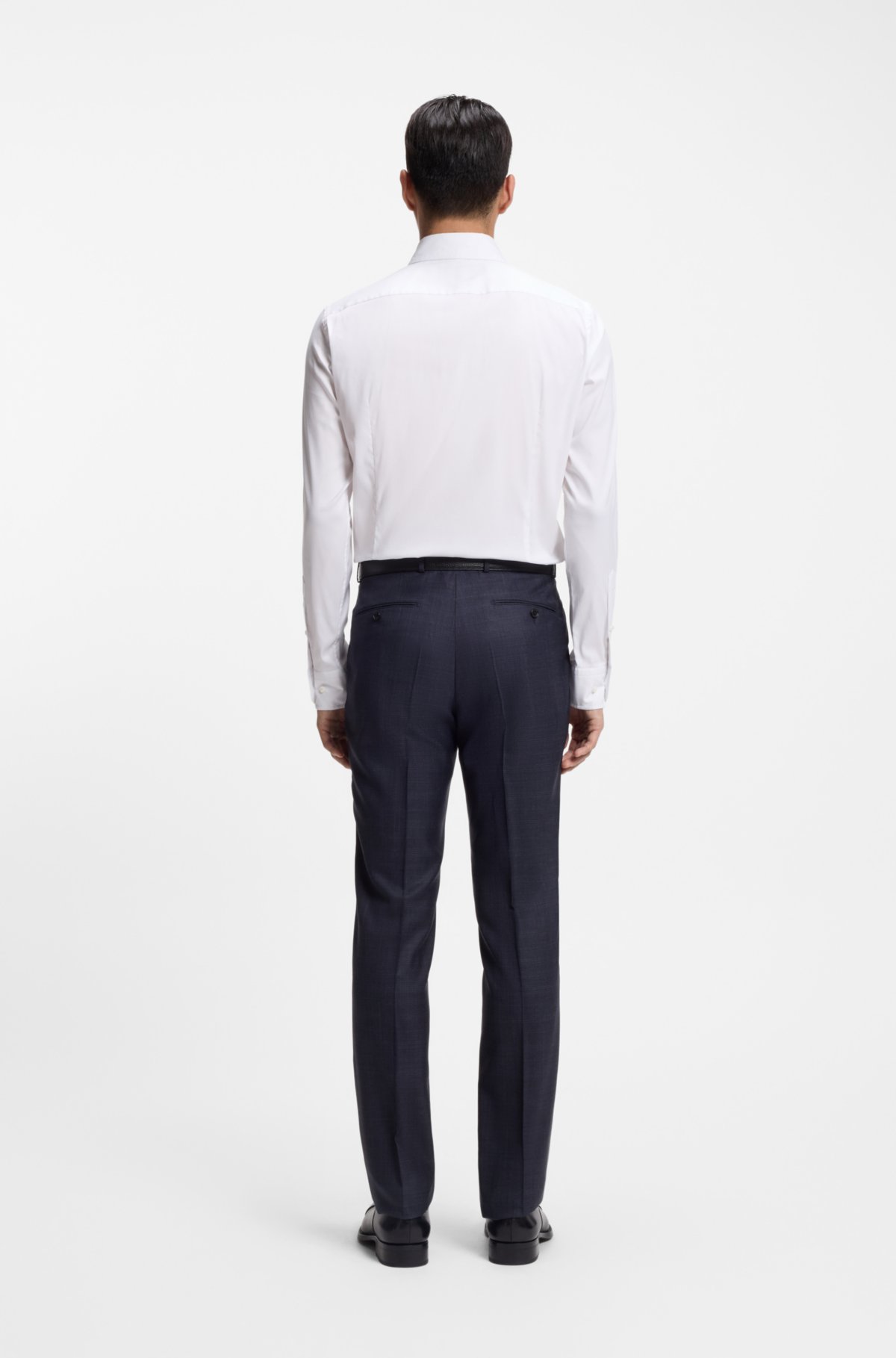 Slim-fit shirt in an Italian-made cotton blend
