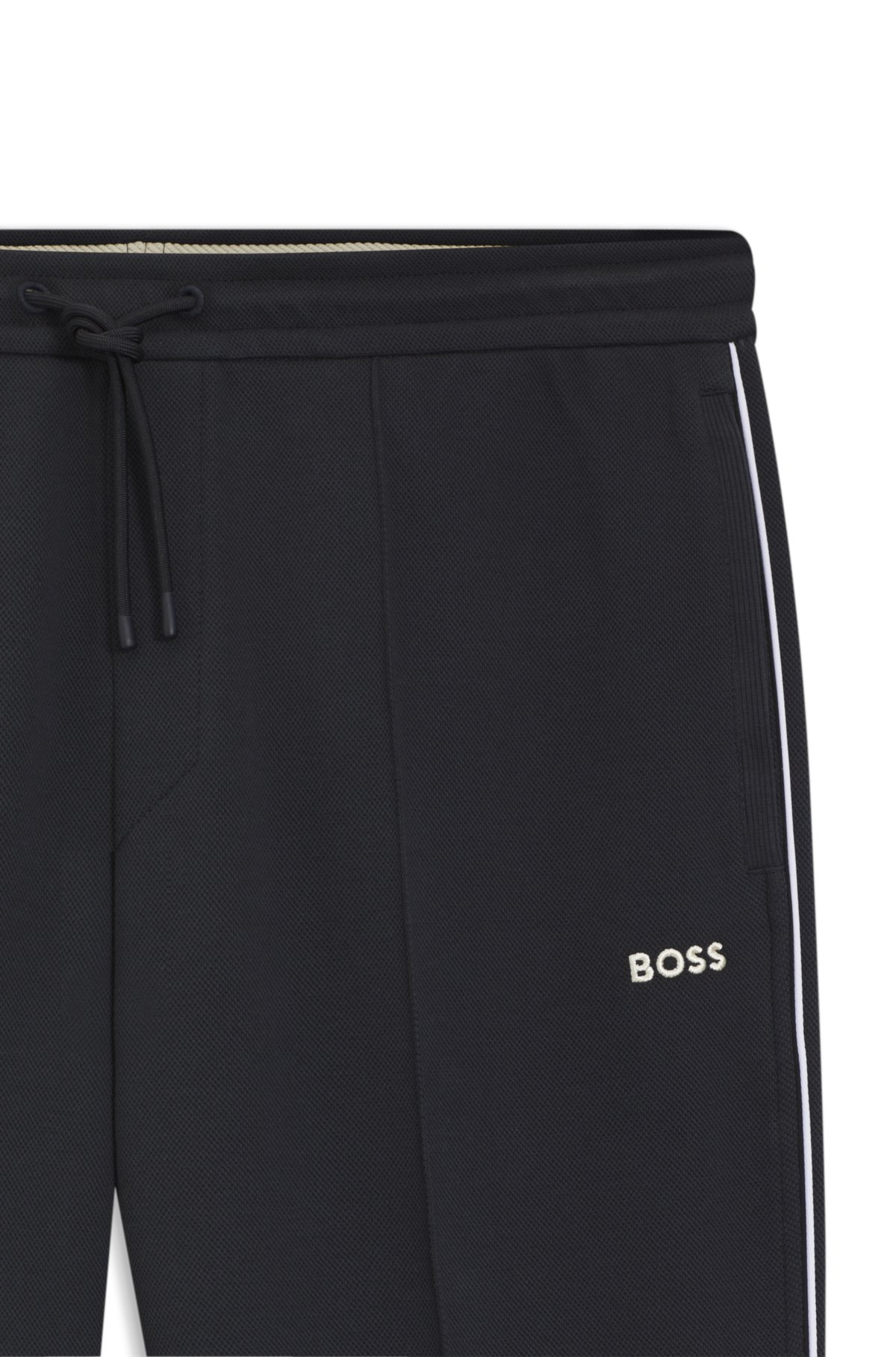 Piping-detail tracksuit bottoms in a cotton blend