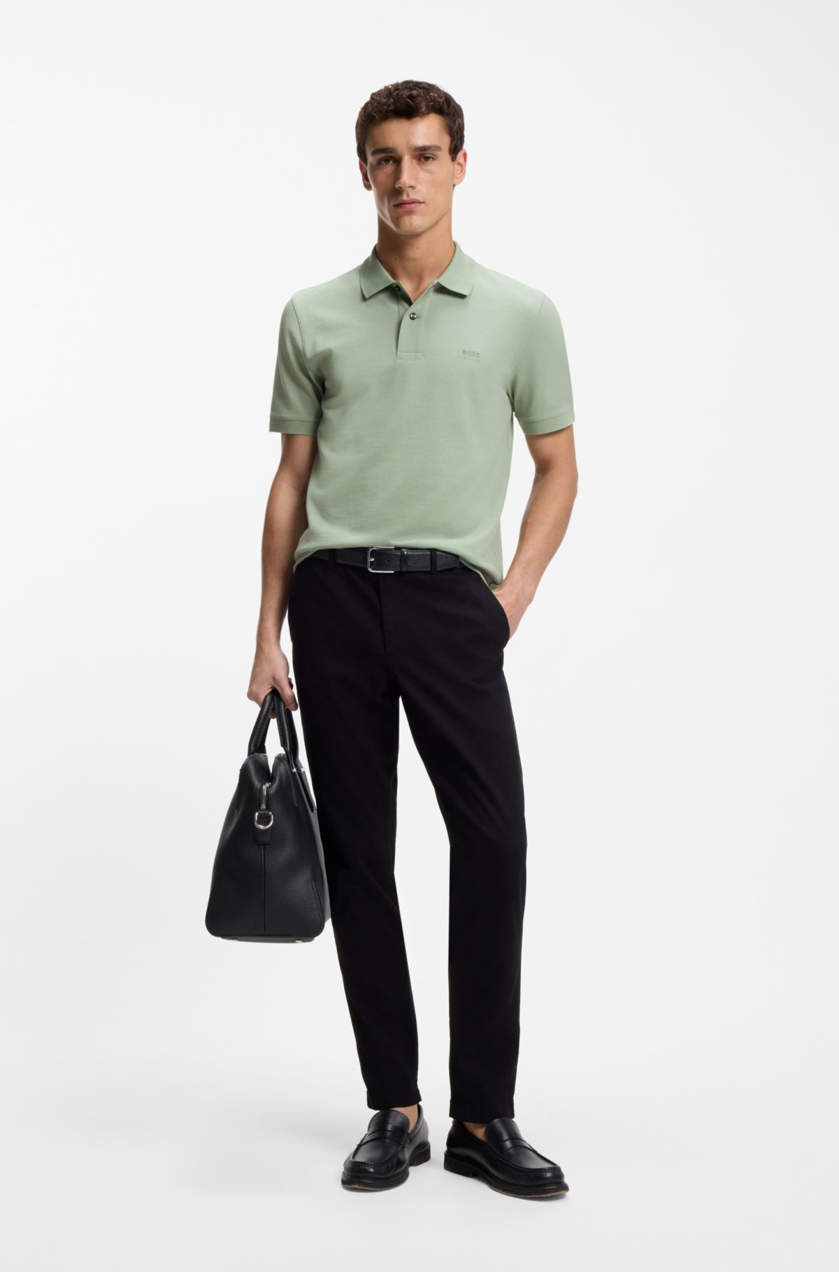 Pallas polo shirt in cotton piqué with embroidered logo
