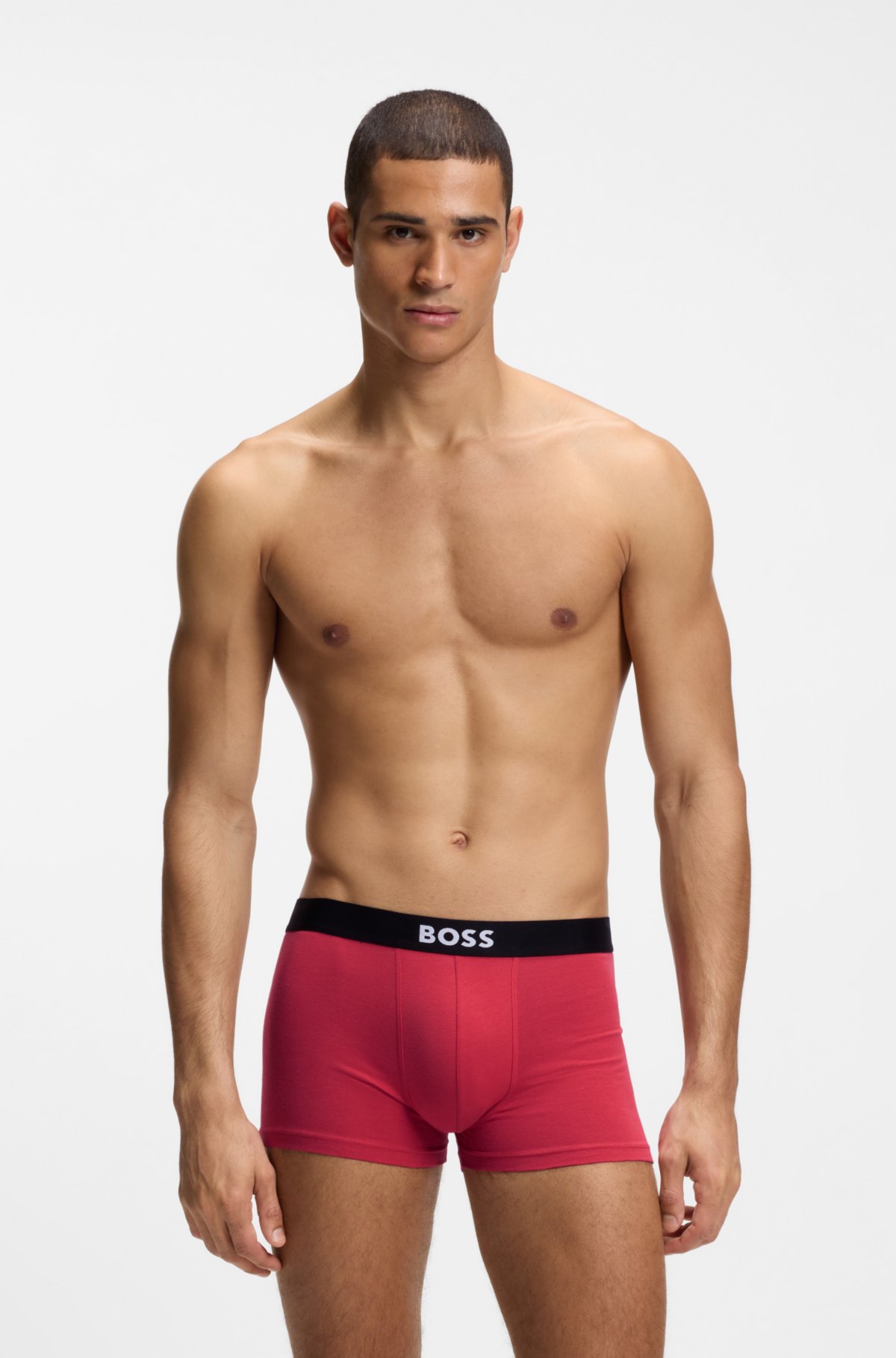 Three-pack of stretch-cotton trunks