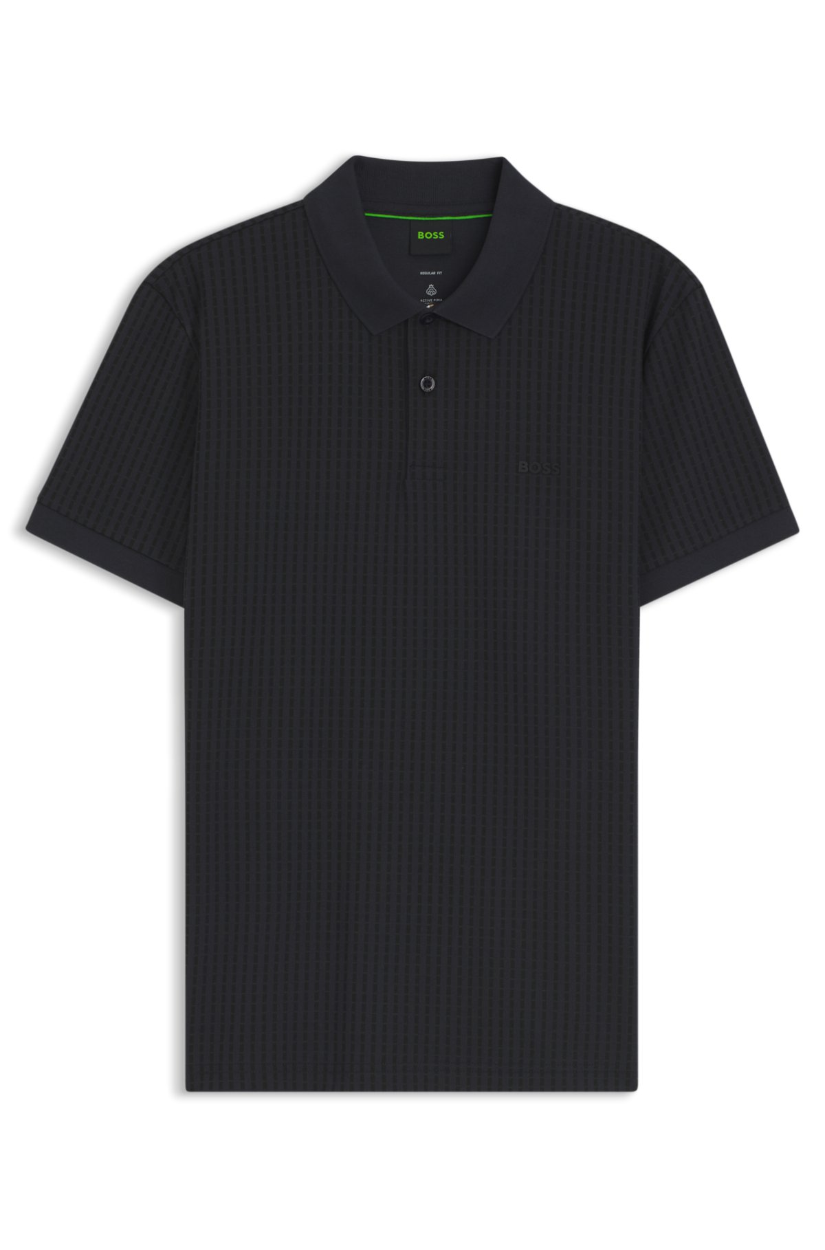 Cotton-piqué polo shirt with all-over print